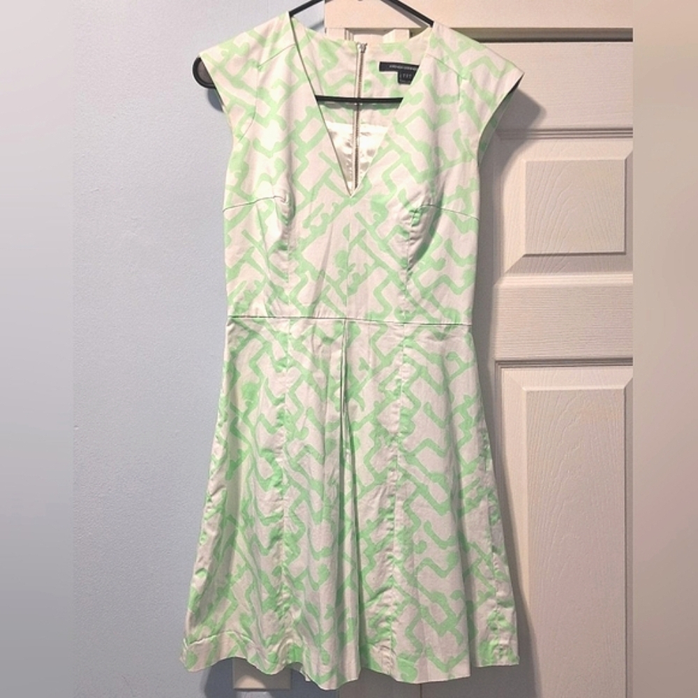 FRENCH CONNECTION | Mint Green & White Summer Dress